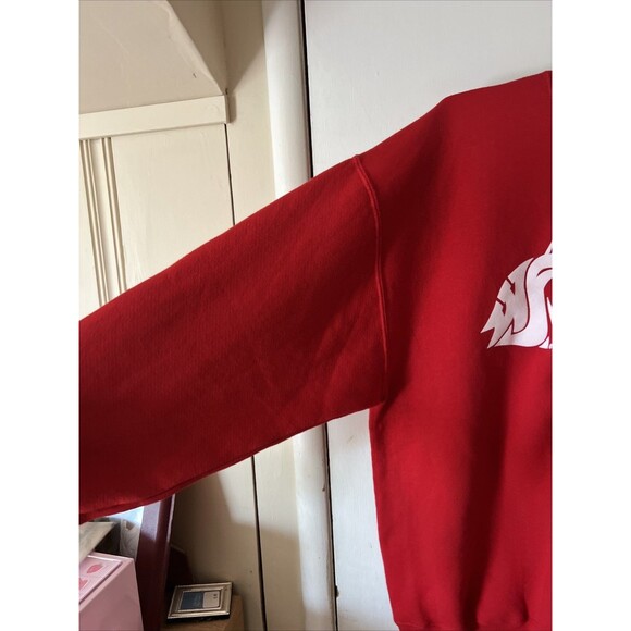 WU Huskies WSU Washington State Cougars red/purple Sweatshirt Med - Picture 8 of 13